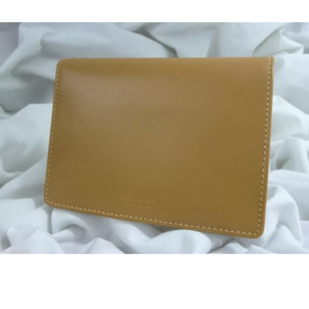 COACH 2001 Tan Wallet French Purse #7897 Camel